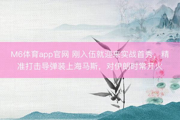 M6体育app官网 刚入伍就迎来实战首秀,精准打击导弹装上海马斯,对伊朗时常开火