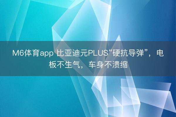 M6体育app 比亚迪元PLUS“硬抗导弹”,电板不生气,车身不溃缩