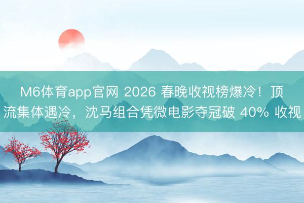 M6体育app官网 2026 春晚收视榜爆冷！顶流集体遇冷，沈马组合凭微电影夺冠破 40% 收视