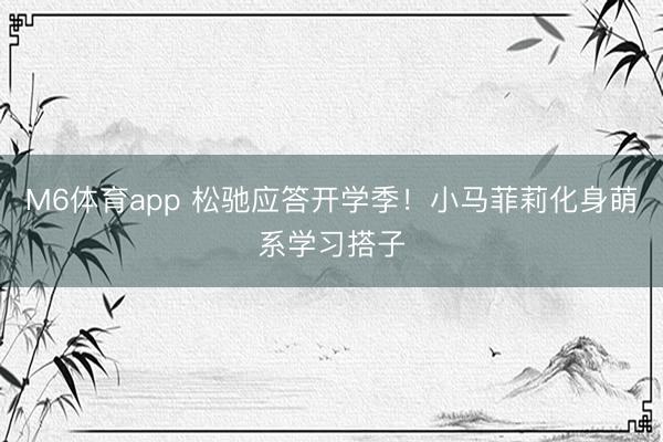 M6体育app 松驰应答开学季！小马菲莉化身萌系学习搭子