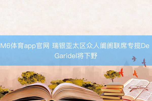 M6体育app官网 瑞银亚太区众人阛阓联席专揽De Garidel将下野