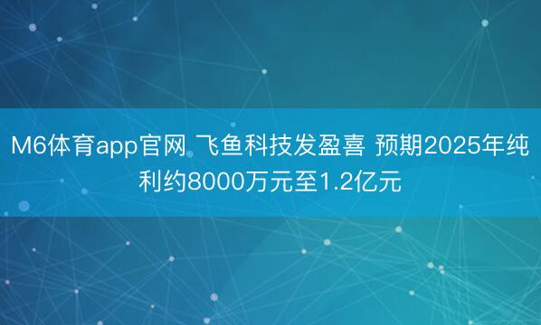 M6体育app官网 飞鱼科技发盈喜 预期2025年纯利约8000万元至1.2亿元
