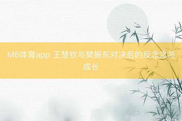 M6体育app 王楚钦与樊振东对决后的反念念与成长