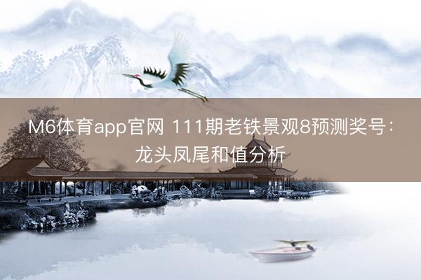 M6体育app官网 111期老铁景观8预测奖号：龙头凤尾和值分析