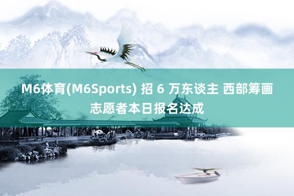 M6体育(M6Sports) 招 6 万东谈主 西部筹画志愿者本日报名达成