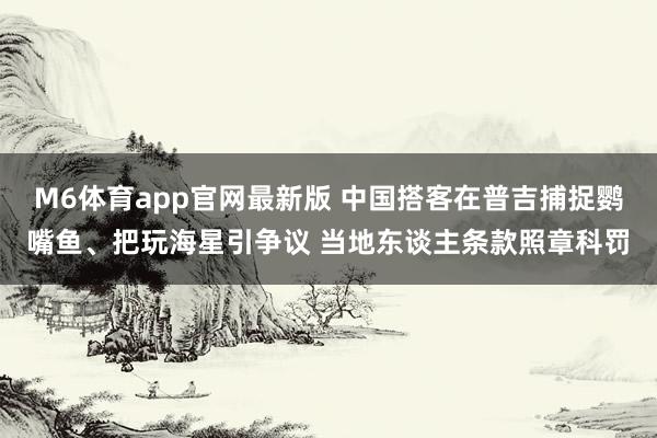 M6体育app官网最新版 中国搭客在普吉捕捉鹦嘴鱼、把玩海星引争议 当地东谈主条款照章科罚