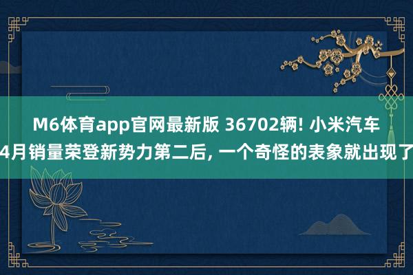 M6体育app官网最新版 36702辆! 小米汽车4月销量荣登新势力第二后， 一个奇怪的表象就出现了