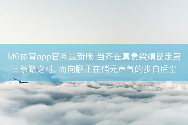 M6体育app官网最新版 当齐在真贵梁靖崑走第三条路之时， 而向鹏正在悄无声气的步自后尘