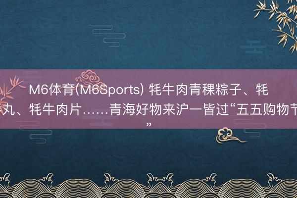 M6体育(M6Sports) 牦牛肉青稞粽子、牦牛丸、牦牛肉片……青海好物来沪一皆过“五五购物节”