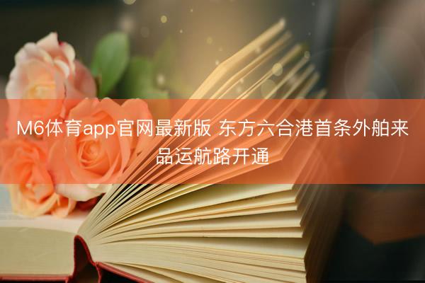 M6体育app官网最新版 东方六合港首条外舶来品运航路开通