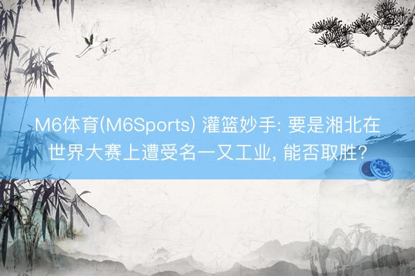 M6体育(M6Sports) 灌篮妙手: 要是湘北在世界大赛上遭受名一又工业， 能否取胜?